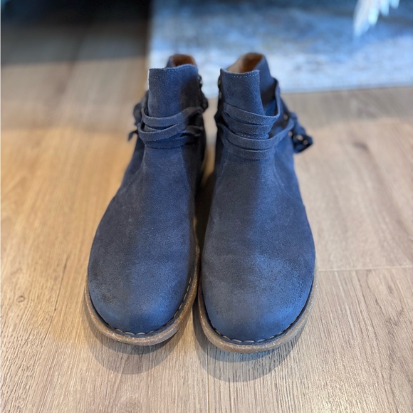 Børn Tarkiln ankle booties in navy blue suede leather 10 - Picture 2 of 10